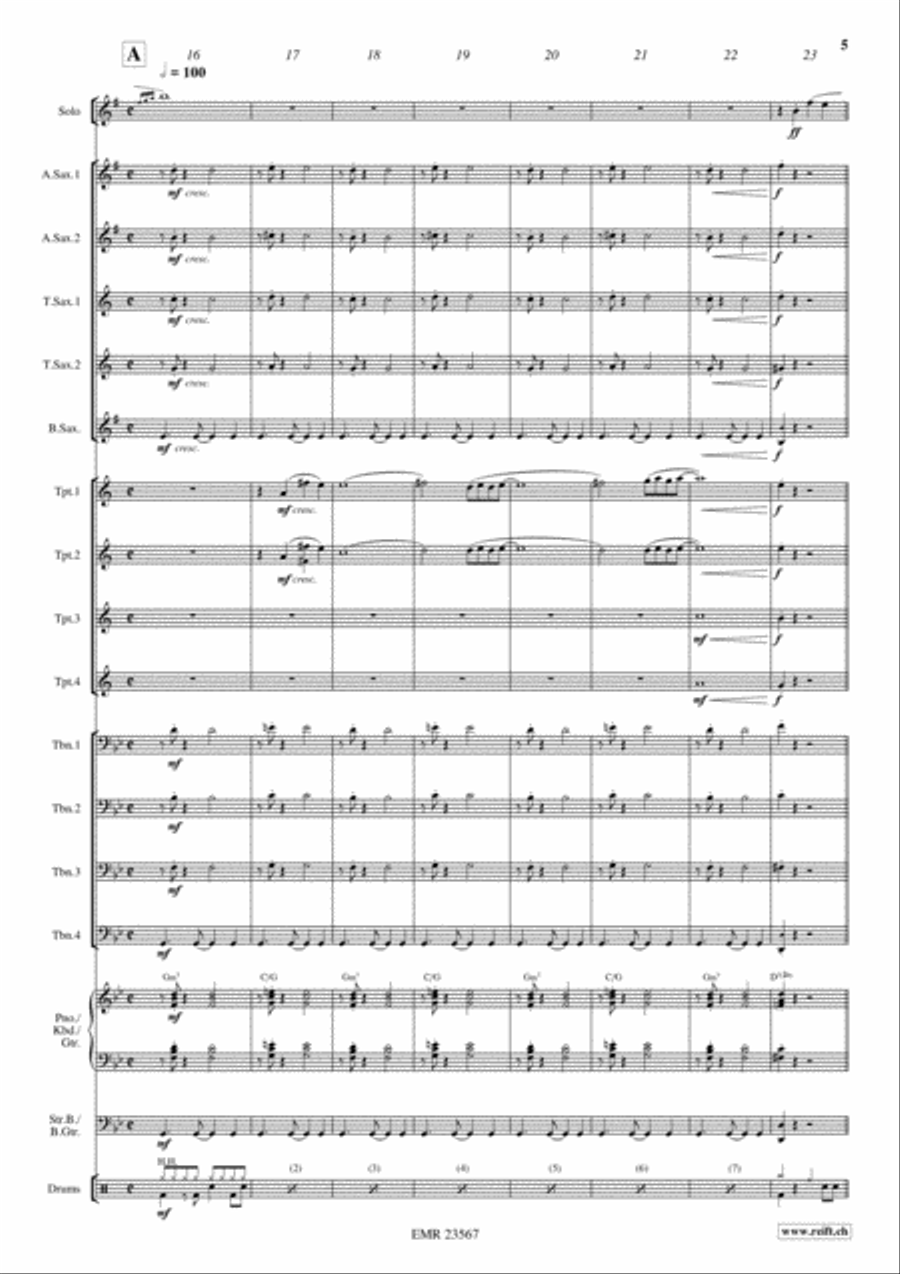Funkysax Big Band scores gallery preview page 5