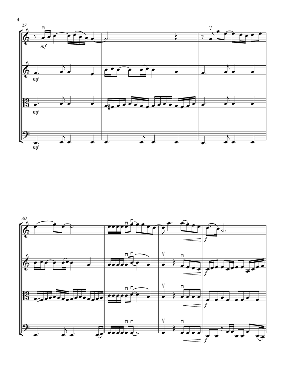 Happy String Quartet scores gallery preview page 4