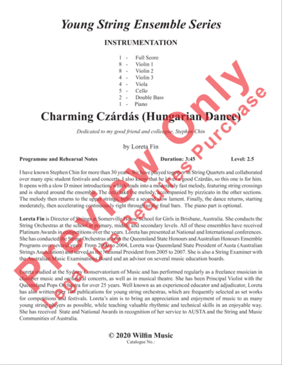 Charming Czárdás String Orchestra scores gallery preview page 2