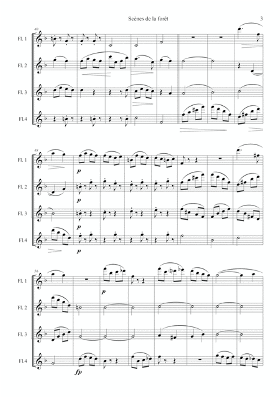 Fleurs solitaires Fleurs solitaires Flute Solo scores gallery preview page 3
