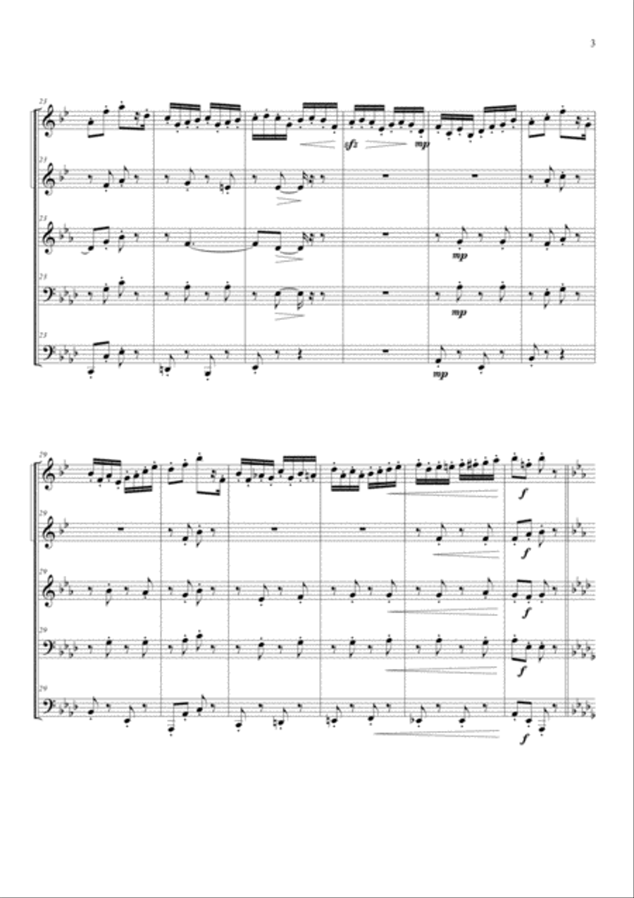 Pizzicati for Brass Quintet Brass Quintet scores gallery preview page 5