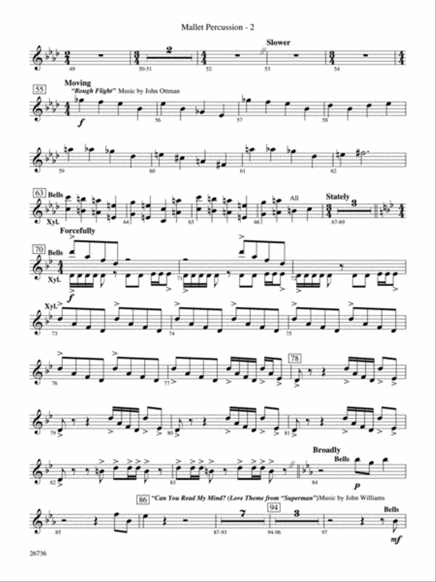 Superman Returns: Mallets Concert Band scores gallery preview page 2