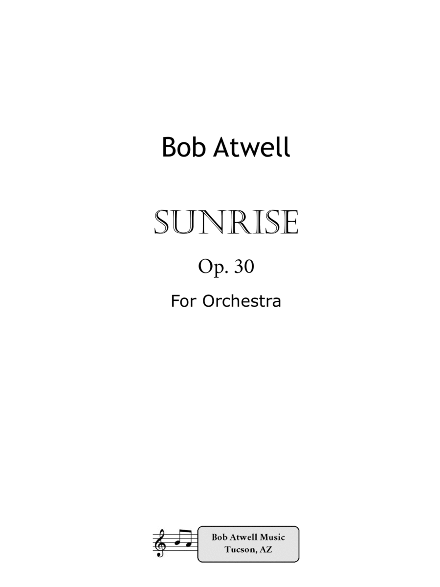 Sunrise - Orchestra Version Full Orchestra scores gallery preview page 1
