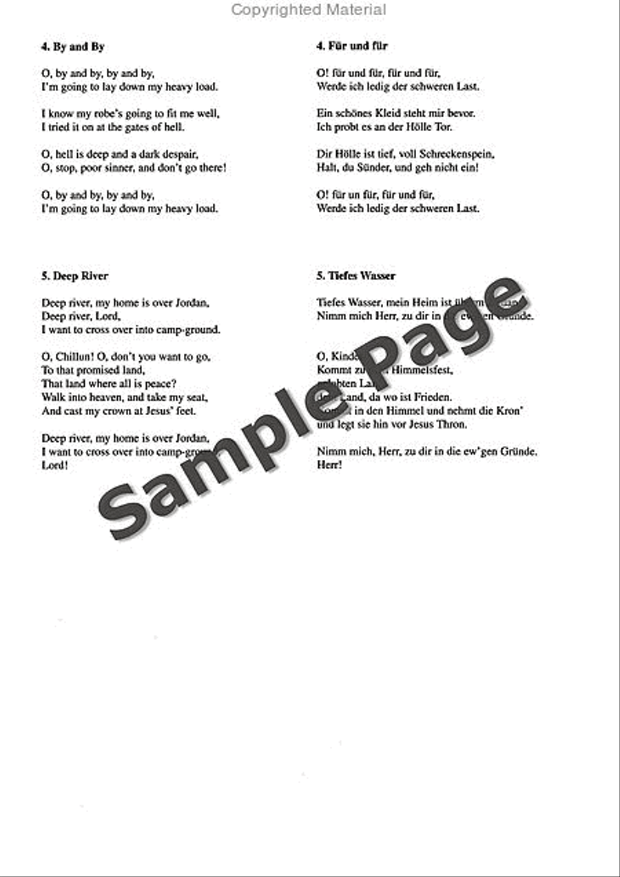 5 Negro Spirituals from A Child of Our Time TTBB scores gallery preview page 12