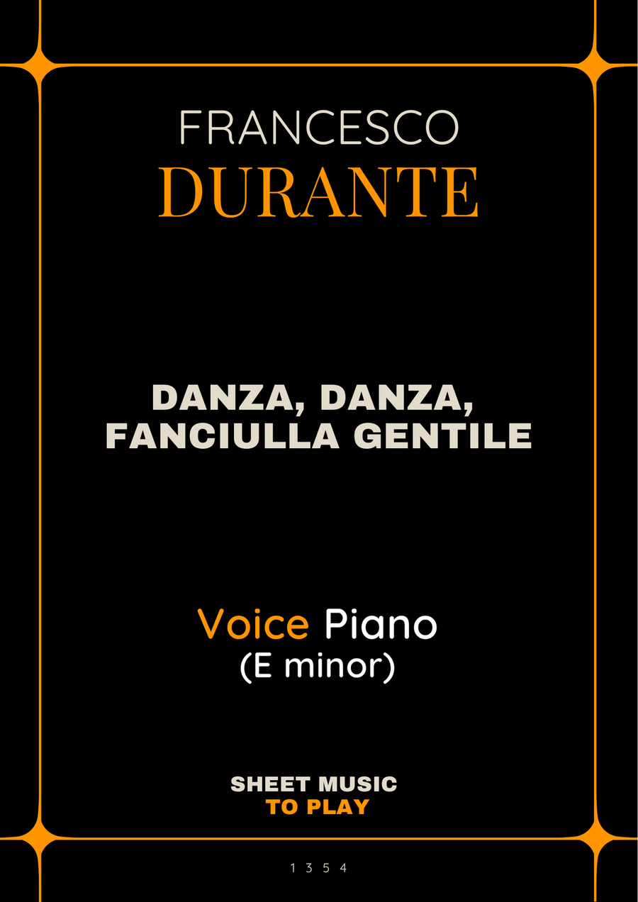 Danza, danza, fanciulla gentile - Voice and Piano - E minor (Full Score and Parts) Piano, Vocal scores gallery preview page 1
