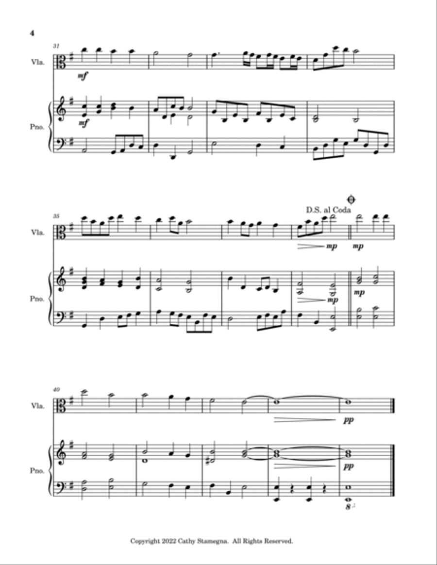 Ah, Holy Jesus (Viola Solo, Piano Accompaniment) Piano scores gallery preview page 6