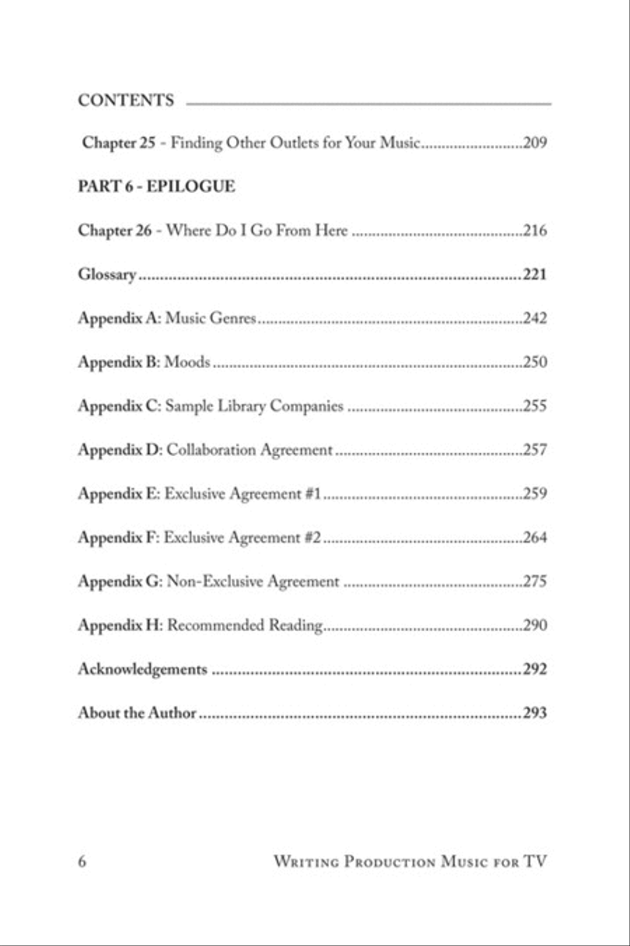 Writing Production Music for TV Collection / Songbook scores gallery preview page 4