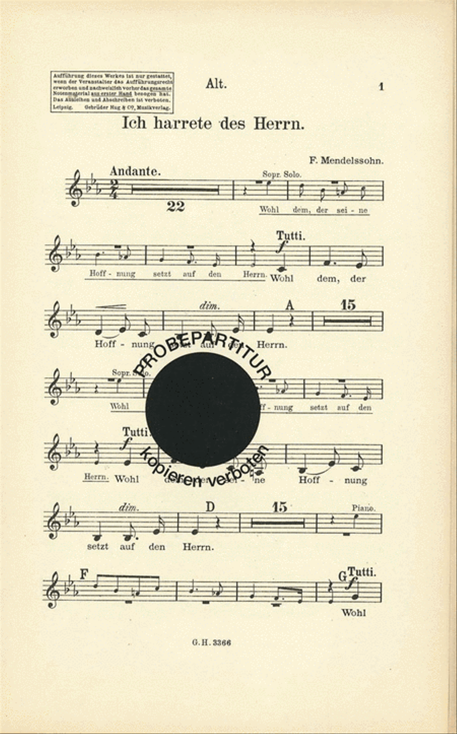 Ich harrete des Herrn Ich harrete des Herrn Choir scores gallery preview page 1