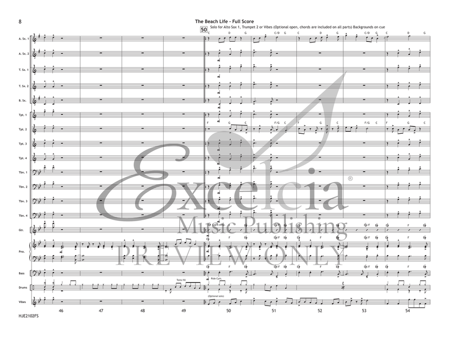 The Beach Life Jazz Ensemble scores gallery preview page 9