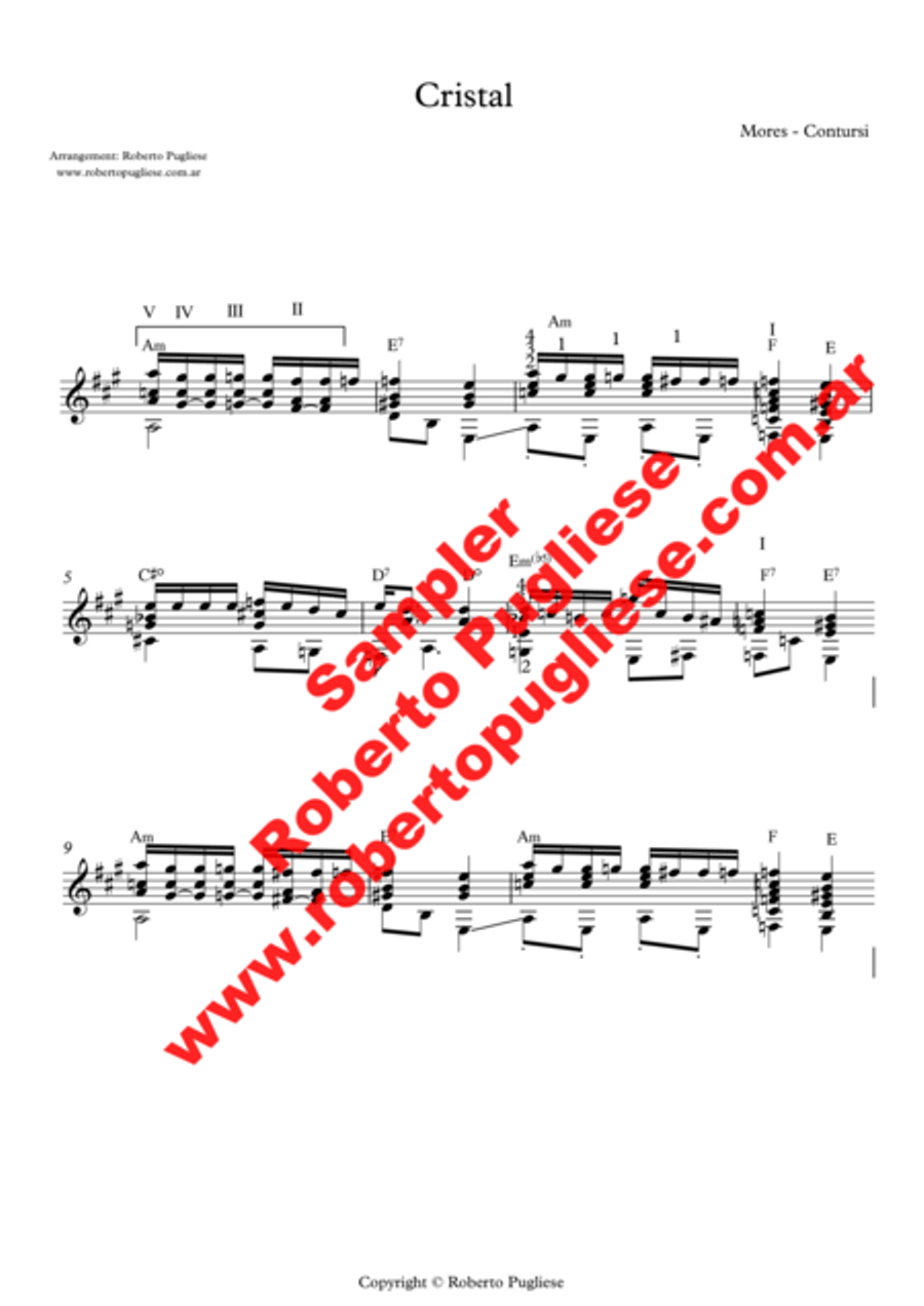 Cristal - Tango (Mores - Contursi) Classical Guitar scores gallery preview page 3