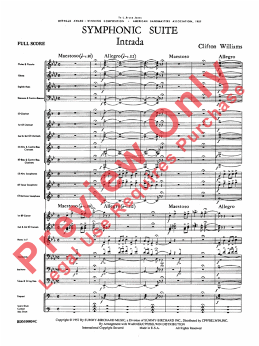Symphonic Suite Concert Band scores gallery preview page 4