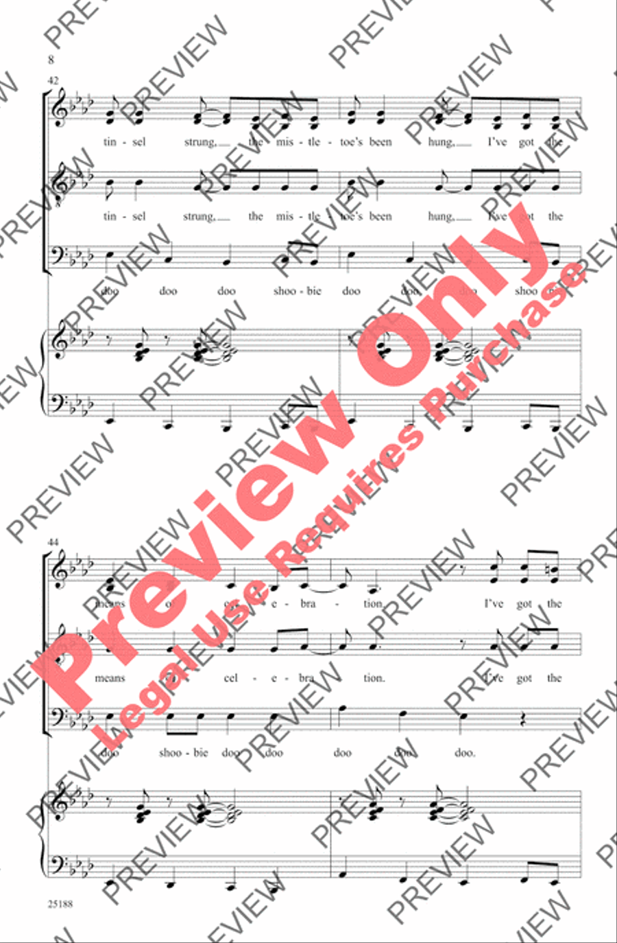 Perfect Christmas Night (from Dr. Seuss! How the Grinch Stole Christmas) 4-Part scores gallery preview page 8
