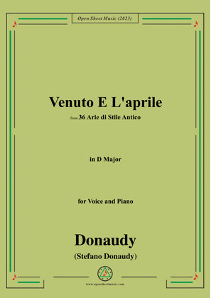 Donaudy-Venuto E L'aprile,in D Major