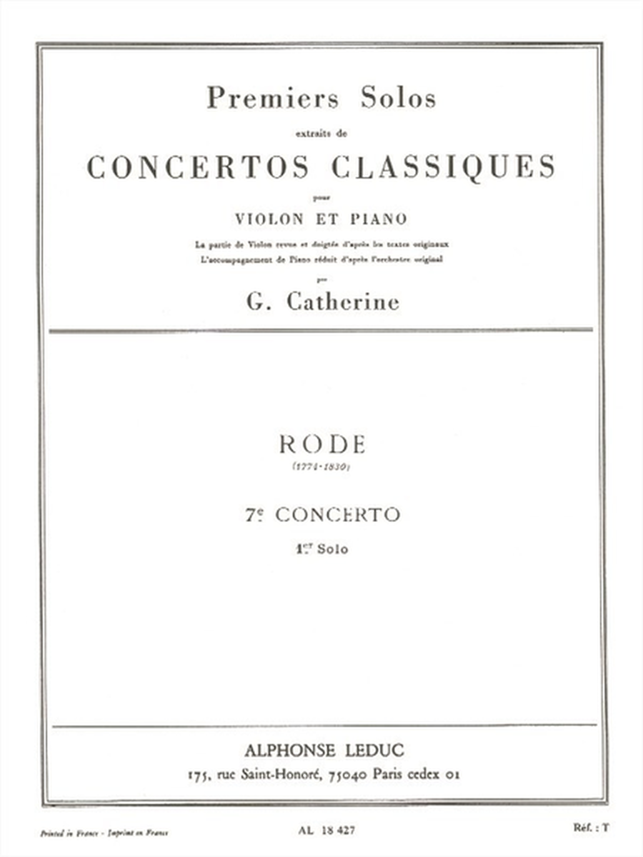 Premiers Solos Concertos Classiques:No.7 Violon et Piano