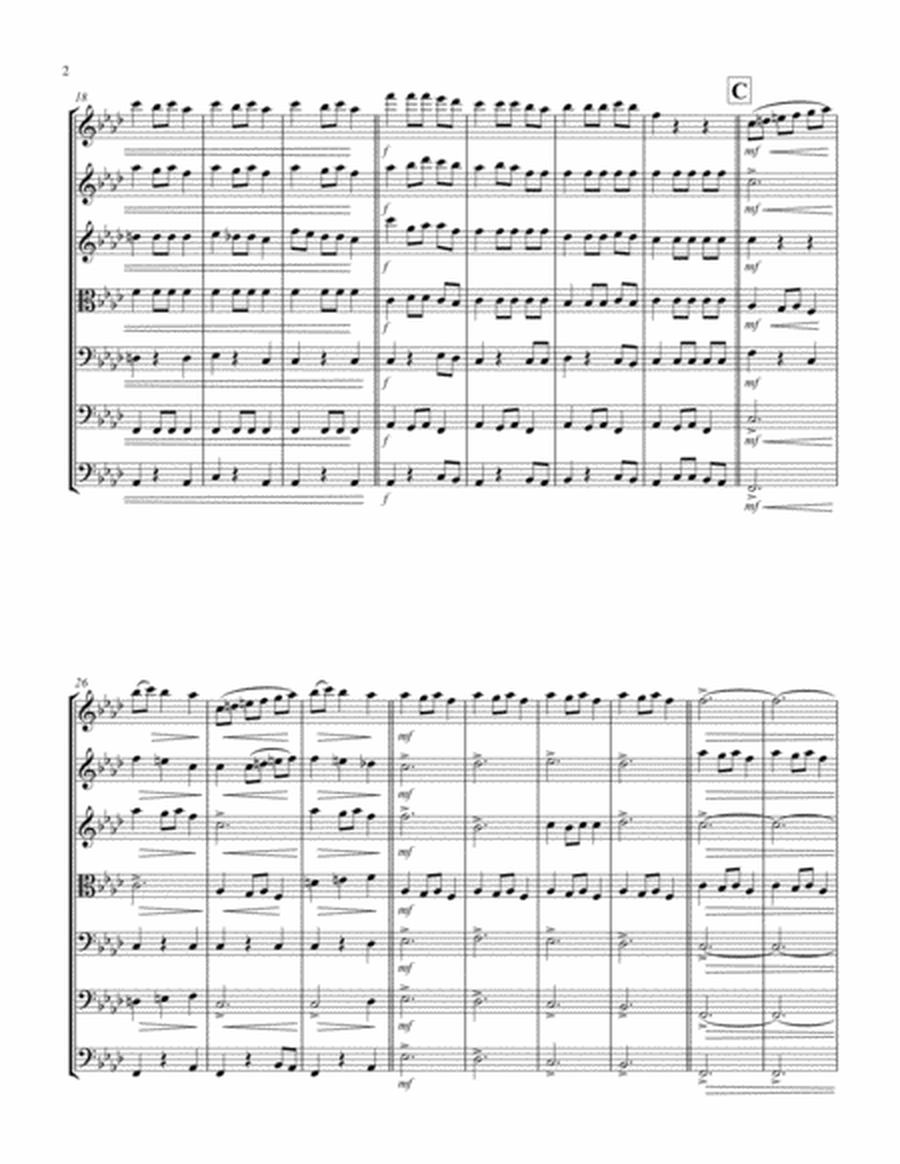 Carol of the Bells (F min) (String Septet - 3 Violin, 1 Viola, 3 Cello) image number null