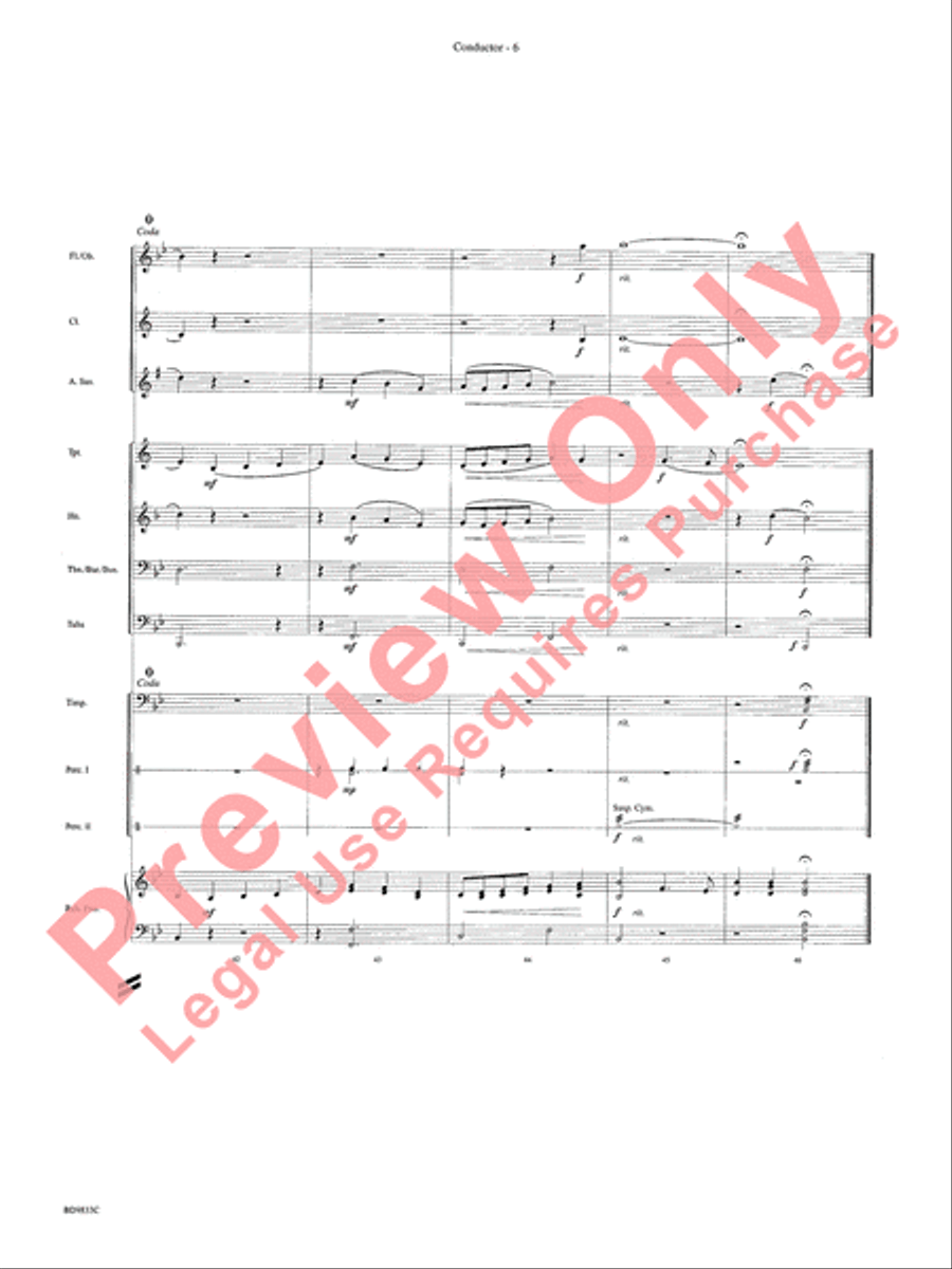 Irish Tune from County Derry Concert Band scores gallery preview page 8