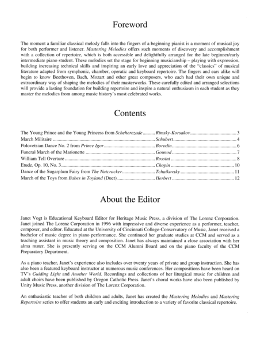 Mastering Melodies: Favorite Classics Piano Solo scores gallery preview page 2