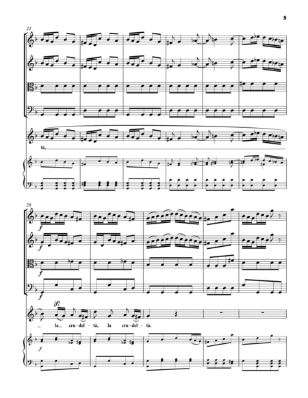 VIVALDI Antonio: Da quel ferro, aria from the opera Il Farnace, score and parts (D minor)
