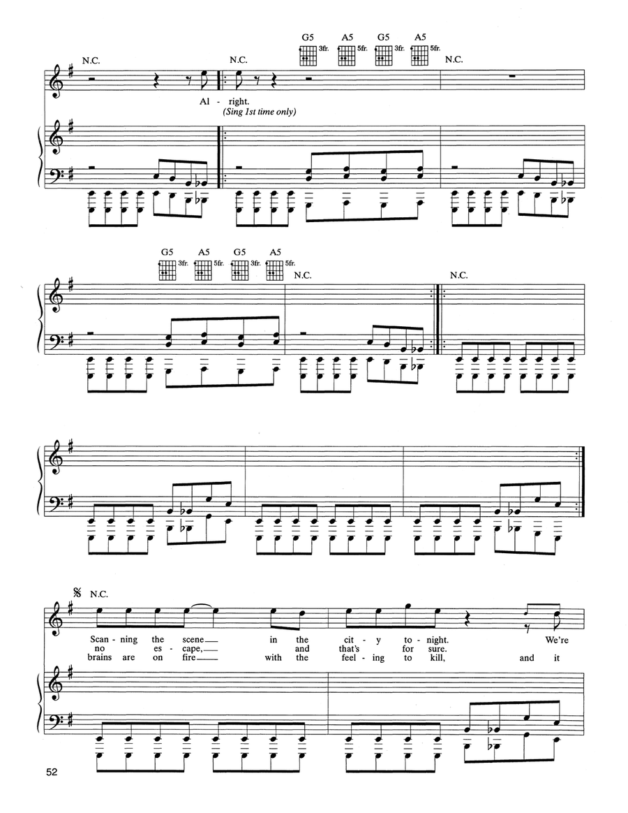 Seek & Destroy Piano, Vocal, Guitar scores gallery preview page 2
