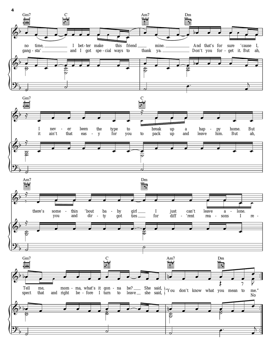 Dilemma Piano, Vocal, Guitar scores gallery preview page 4