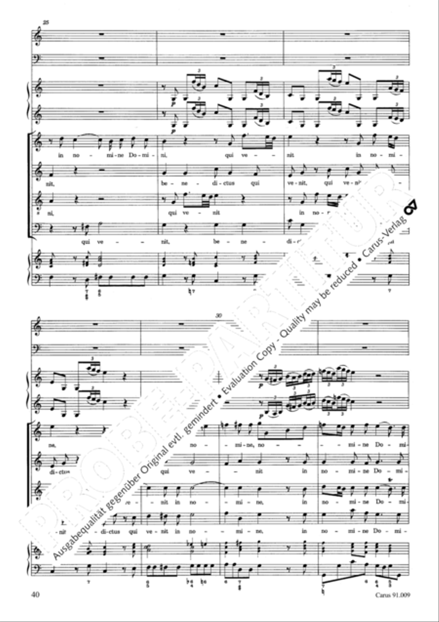 Missa Sancti Gabrielis 4-Part scores gallery preview page 43