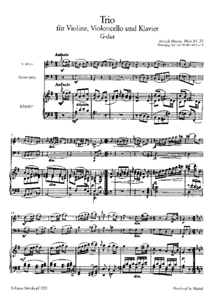 Piano Trio in G major Hob XV:25