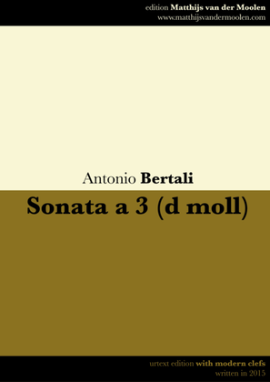 Sonata a 3 (d moll) - with modern clefs