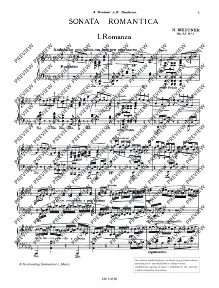Sonata romantica Piano Solo scores gallery preview page 4