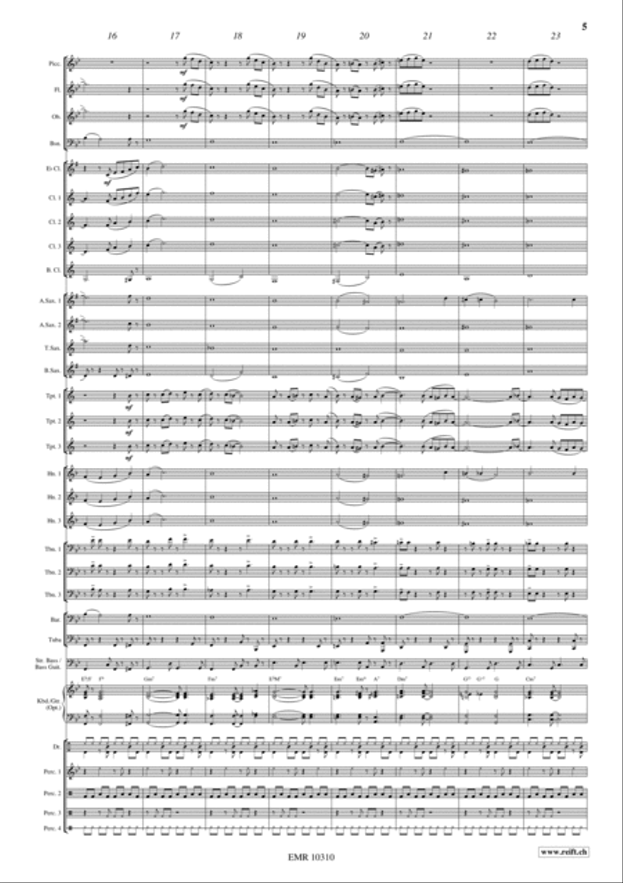 Sentimental Bossa Sentimental Bossa Concert Band scores gallery preview page 6