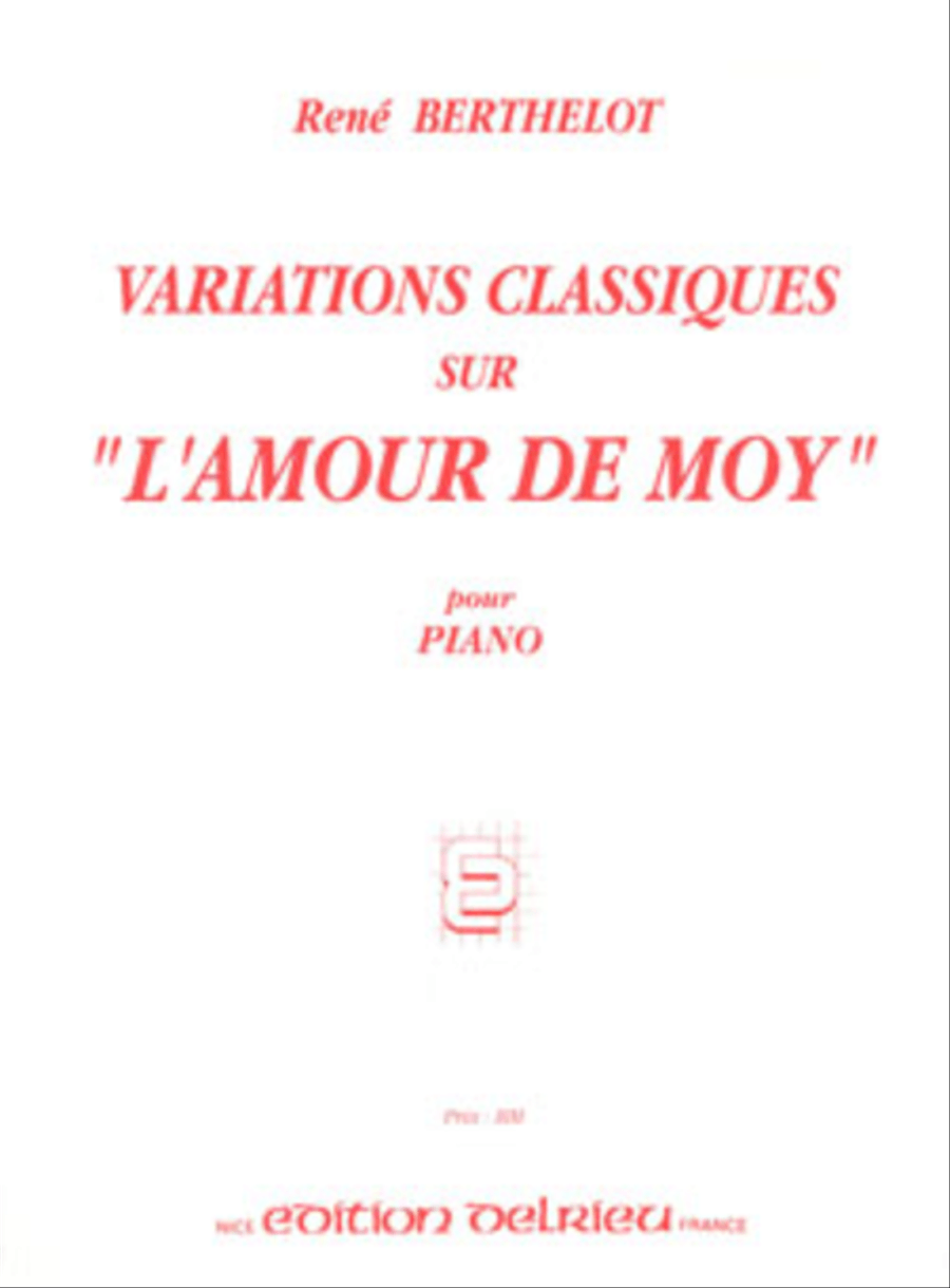 Variations Classiques Sur L'Amour De Moy Piano Solo scores gallery preview page 1