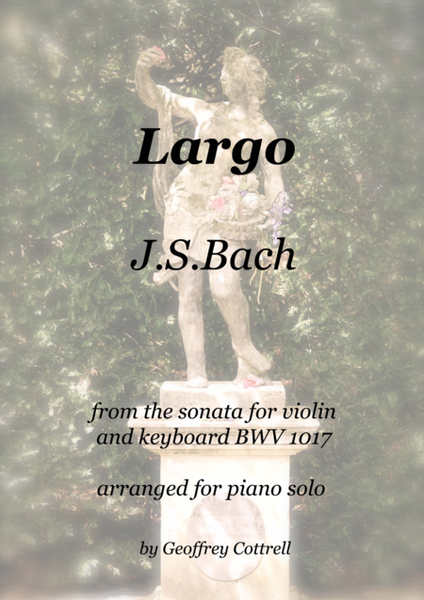 Largo by JS Bach arranged for piano image number null