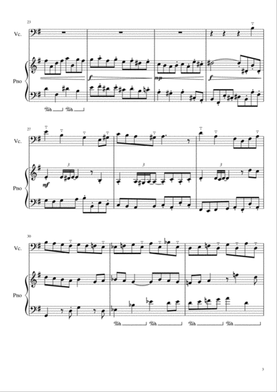 Cello Sonata in Em Cello Sonata in Em Piano scores gallery preview page 3