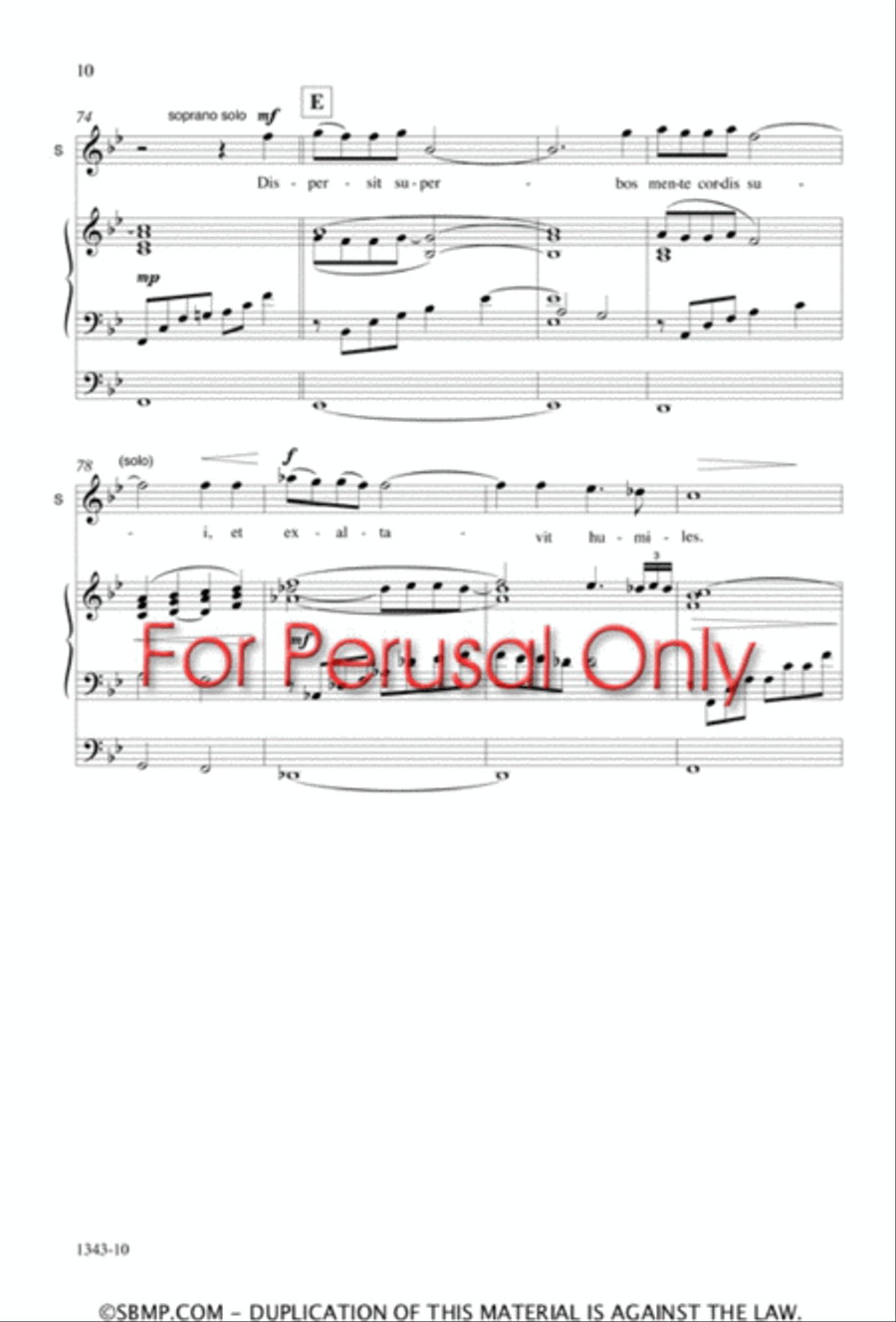 Fecit potentiam - SATB Octavo 4-Part scores gallery preview page 9