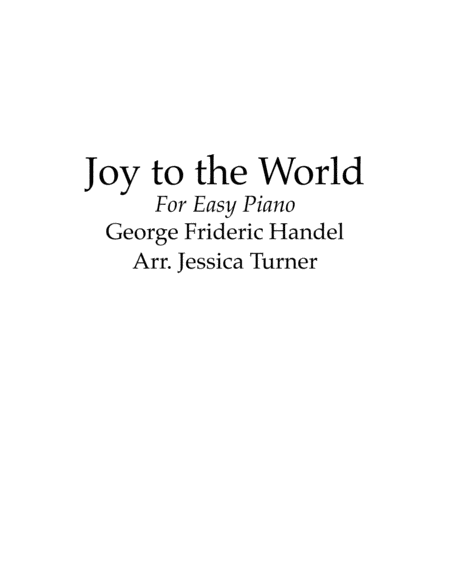Joy to the World-- easy piano image number null