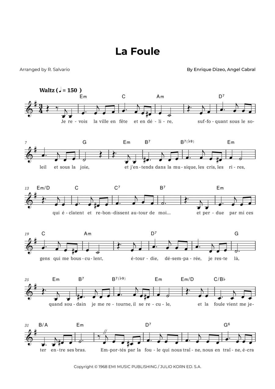 La Foule La Foule Piano scores gallery preview page 1