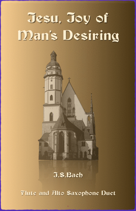 Book cover for Jesu Joy of Man's Desiring, J S Bach, Flute and Alto Saxophone Duet