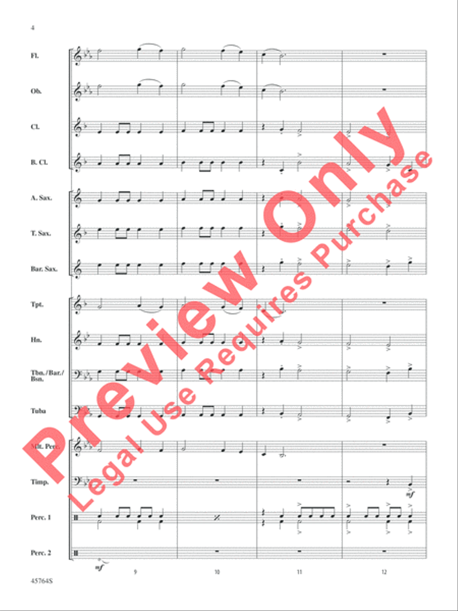 Dawn Over King's Valley Dawn Over King's Valley Concert Band scores gallery preview page 5