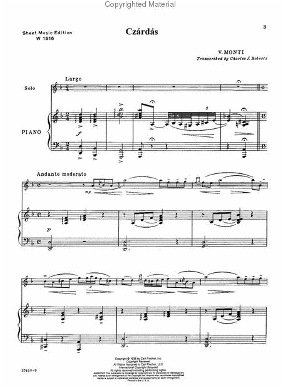 Czardas Flute Solo scores gallery preview page 2