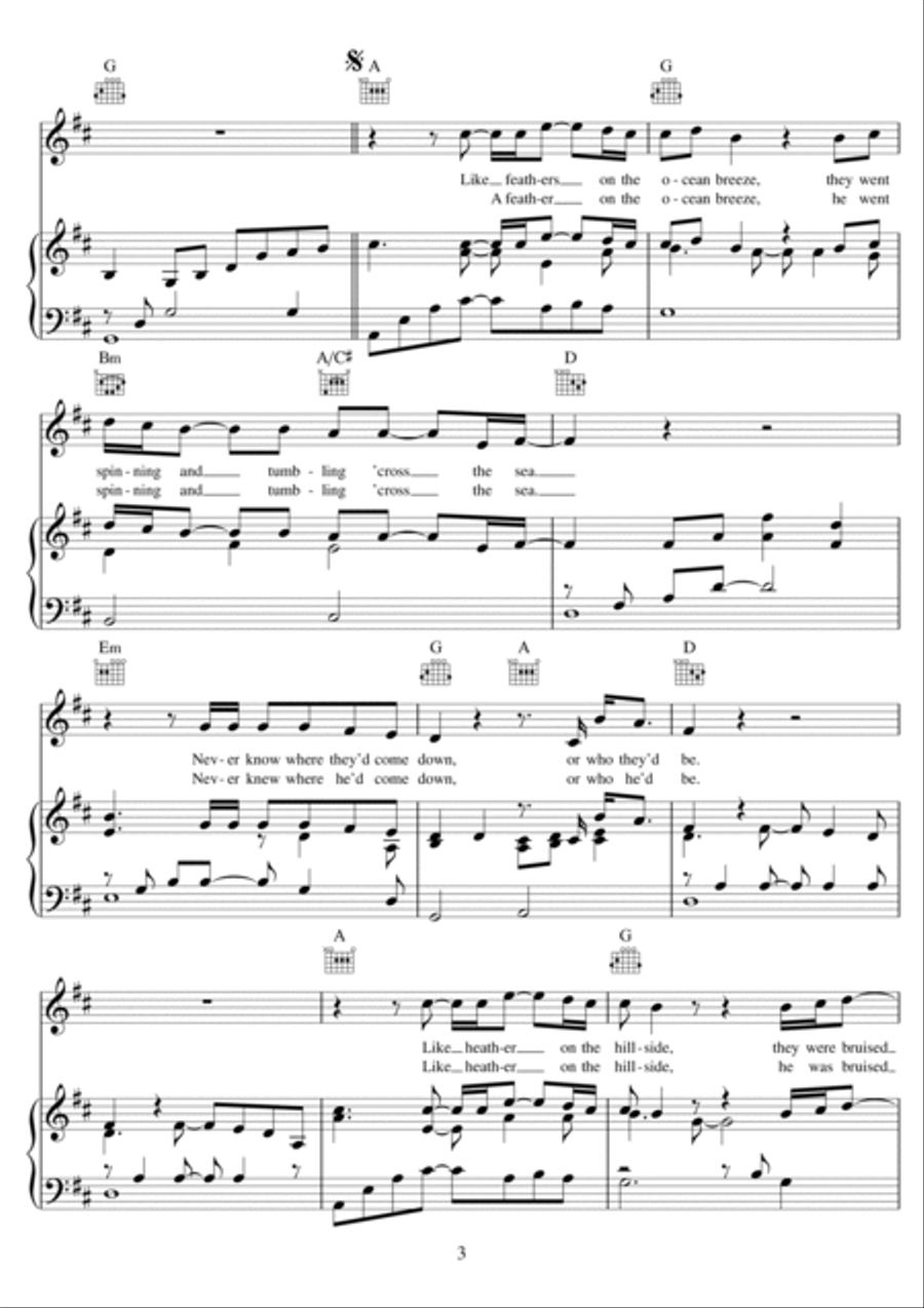 To Be Free Piano, Vocal, Guitar scores gallery preview page 3