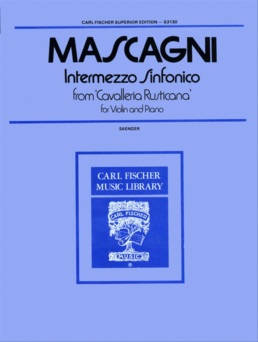 Intermezzo Sinfonico, From the Opera 
