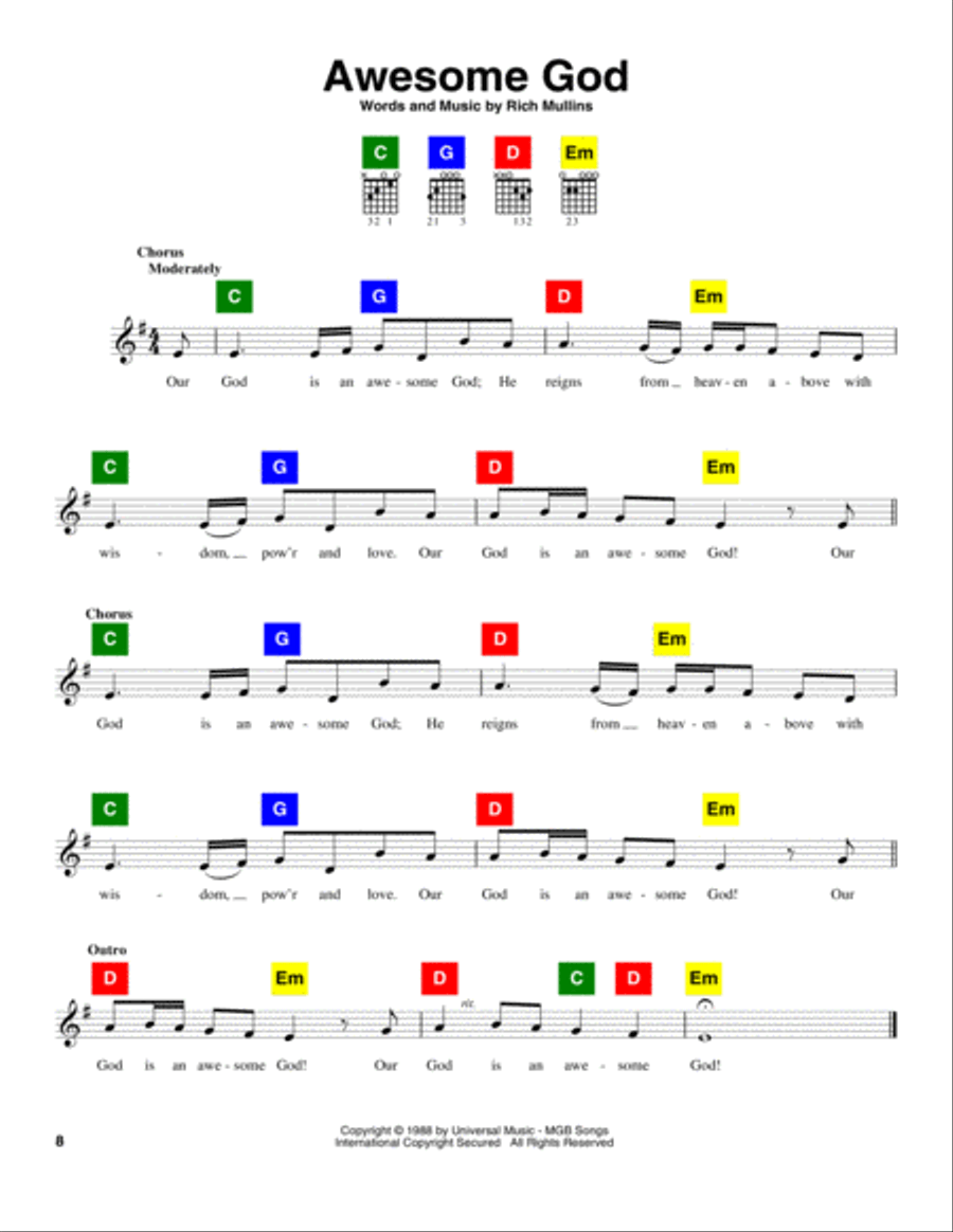 Awesome God Sacred scores gallery preview page 1