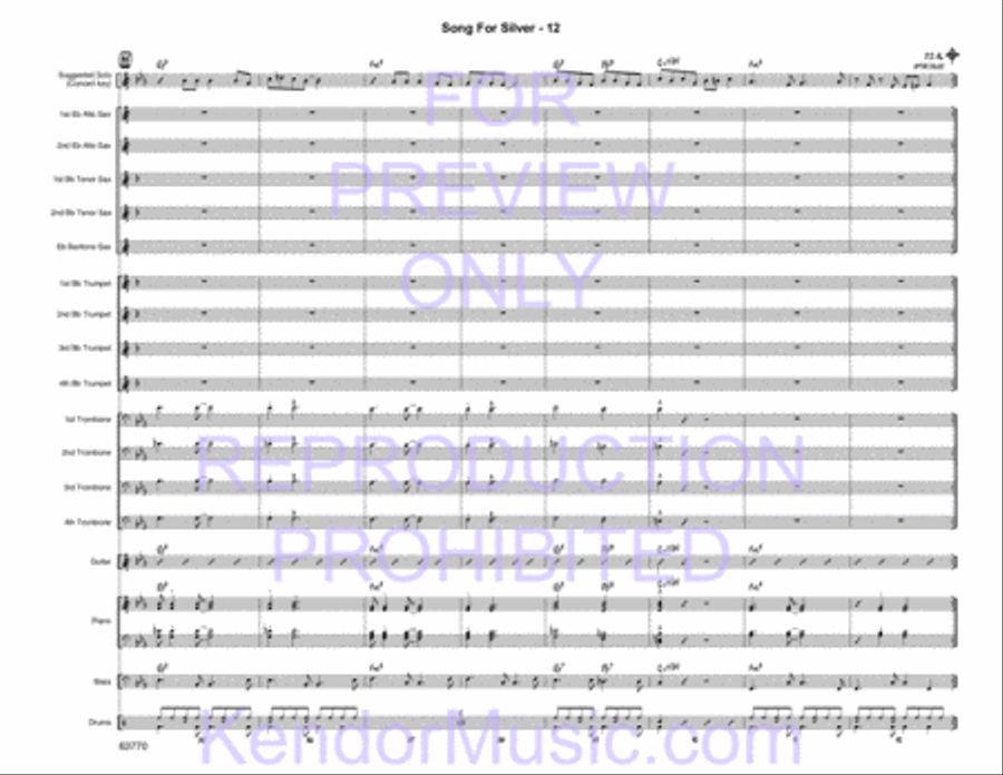 Song for Silver Jazz Ensemble scores gallery preview page 14