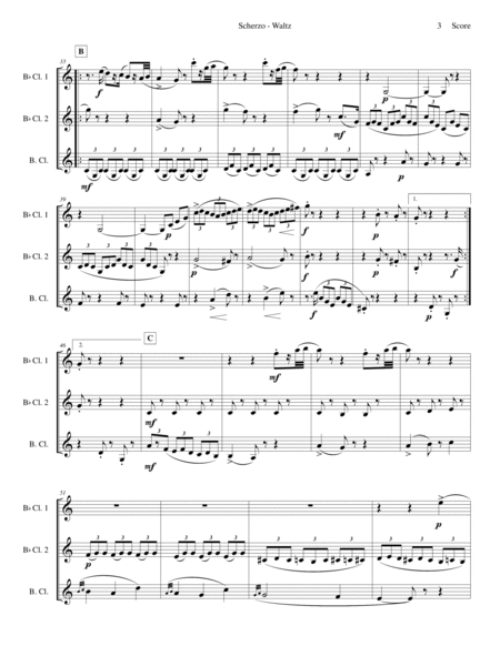 Chabrier - clarinet trio - Scherzo from Suite Pastorale image number null