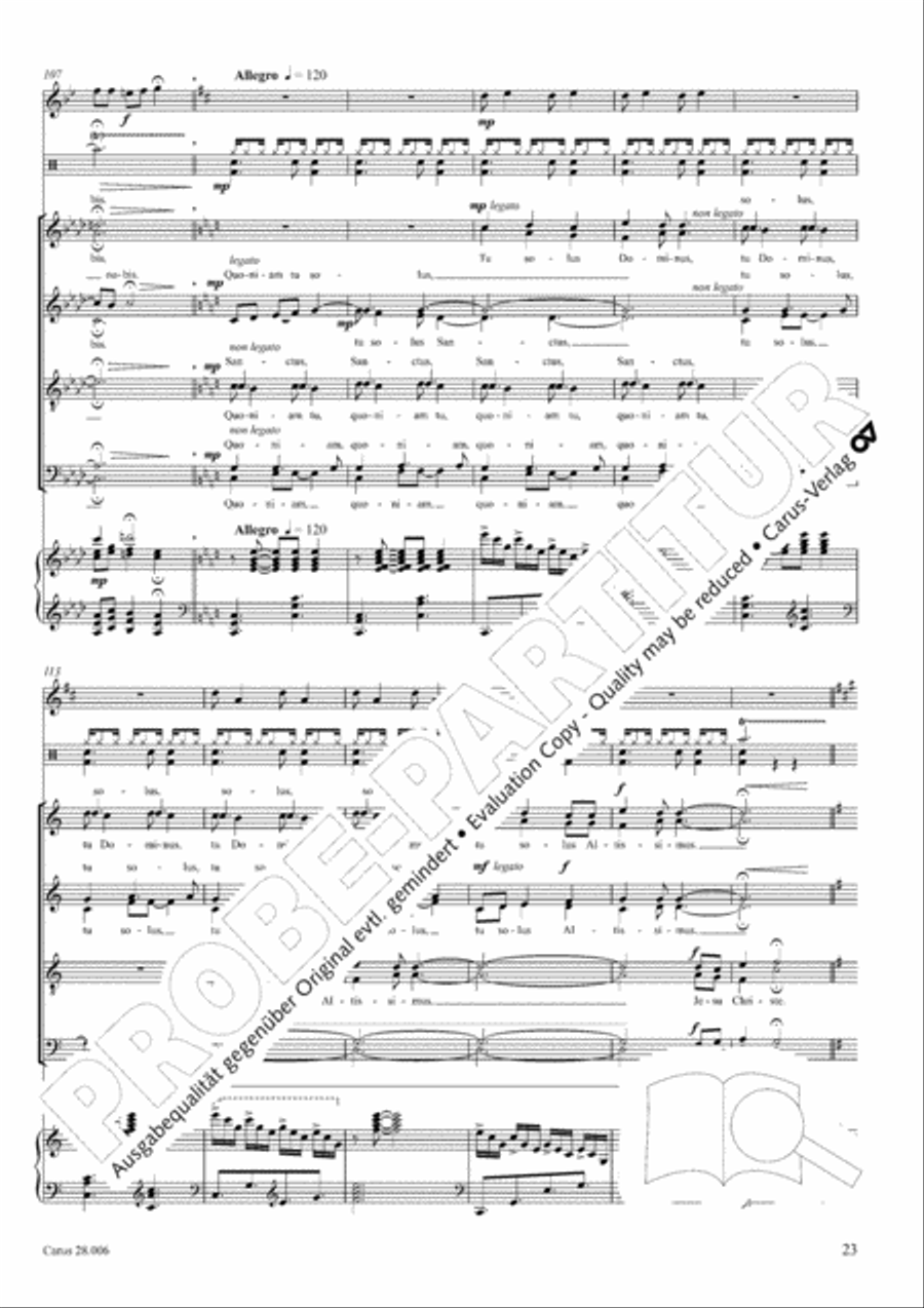 Pastoral Mass 4-Part scores gallery preview page 24