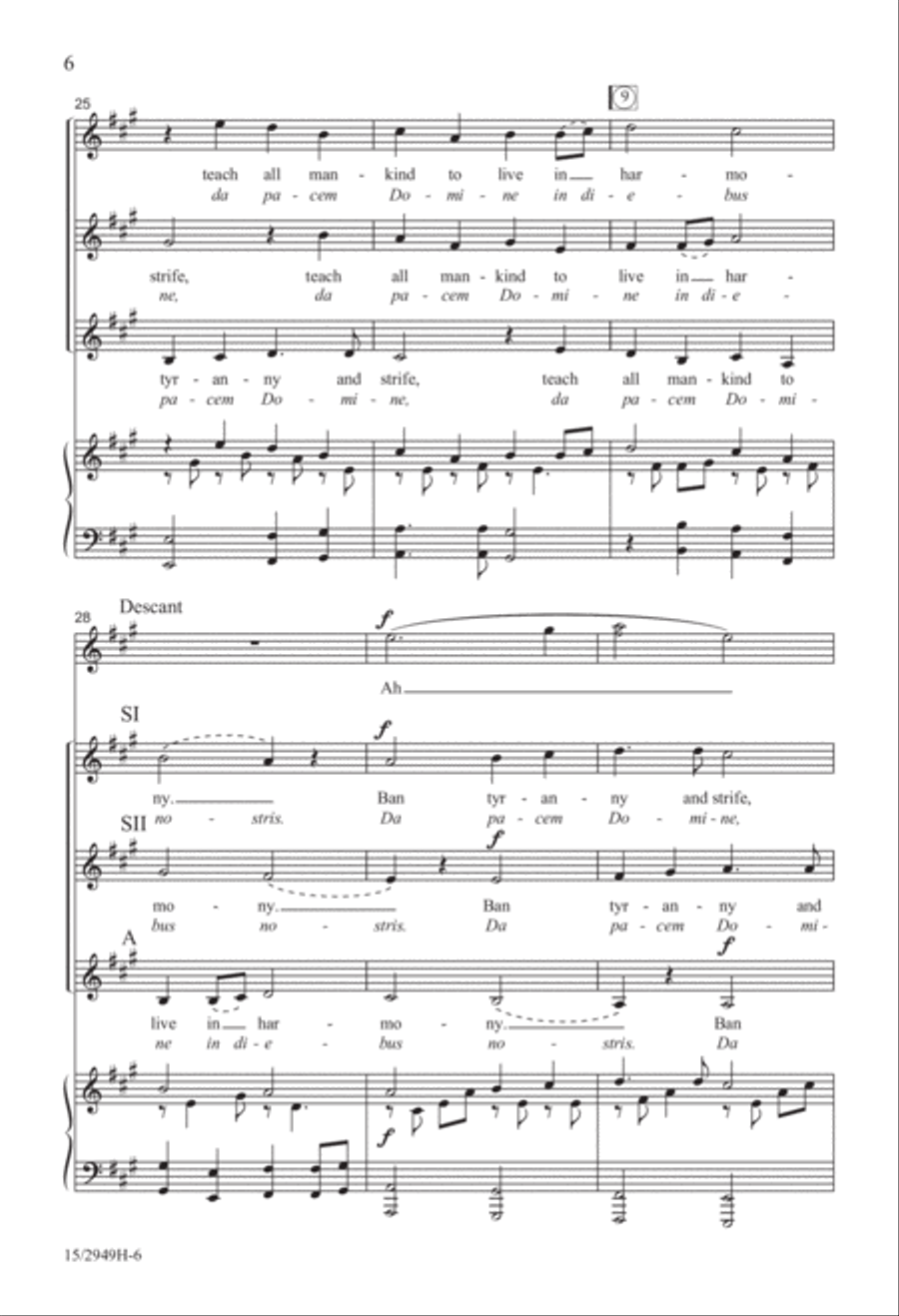 Bring Us Peace Bring Us Peace SSA scores gallery preview page 6