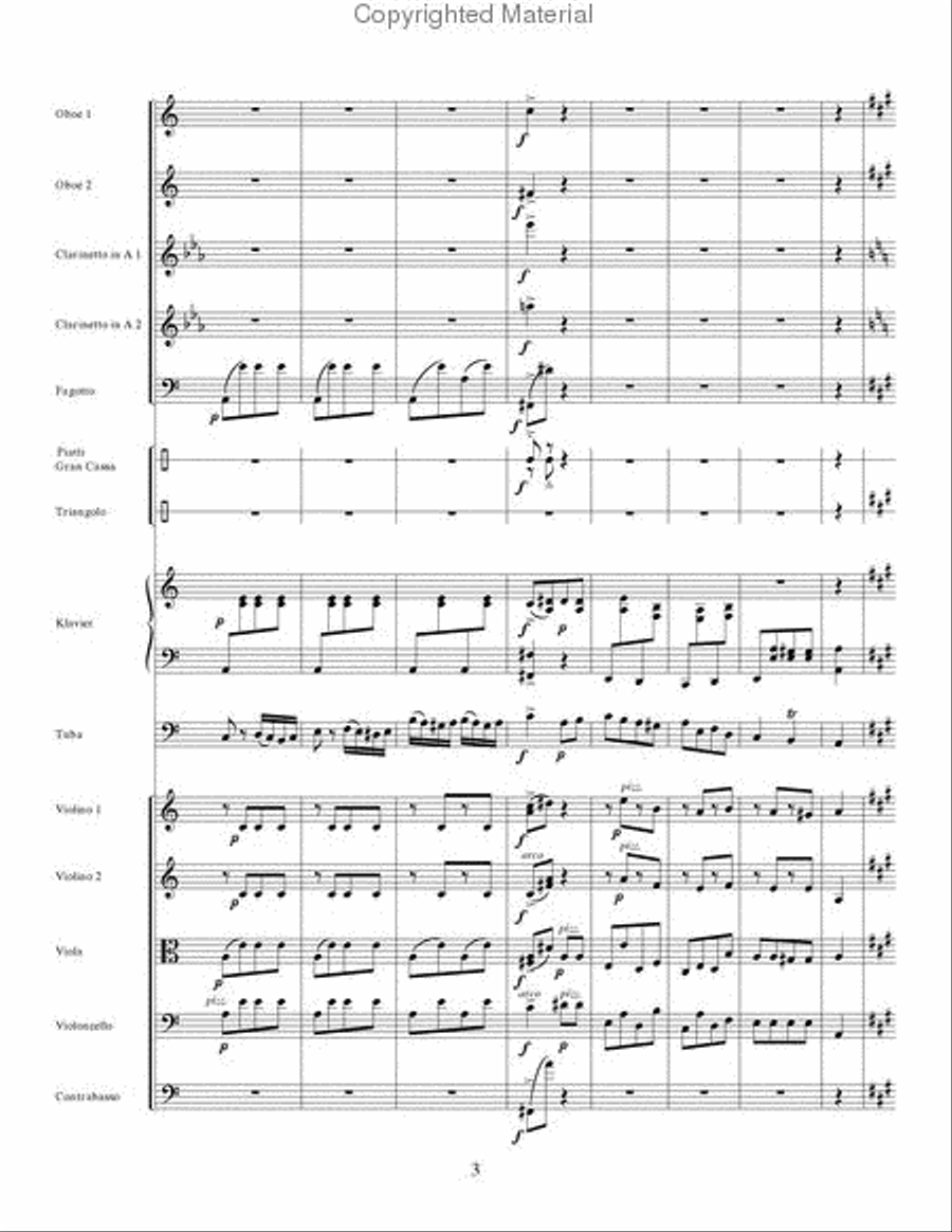 Piano Sonata in A (Third Movement --a.k.a. Turkish March) for tuba and chamber orchestra Chamber Orchestra scores gallery preview page 4
