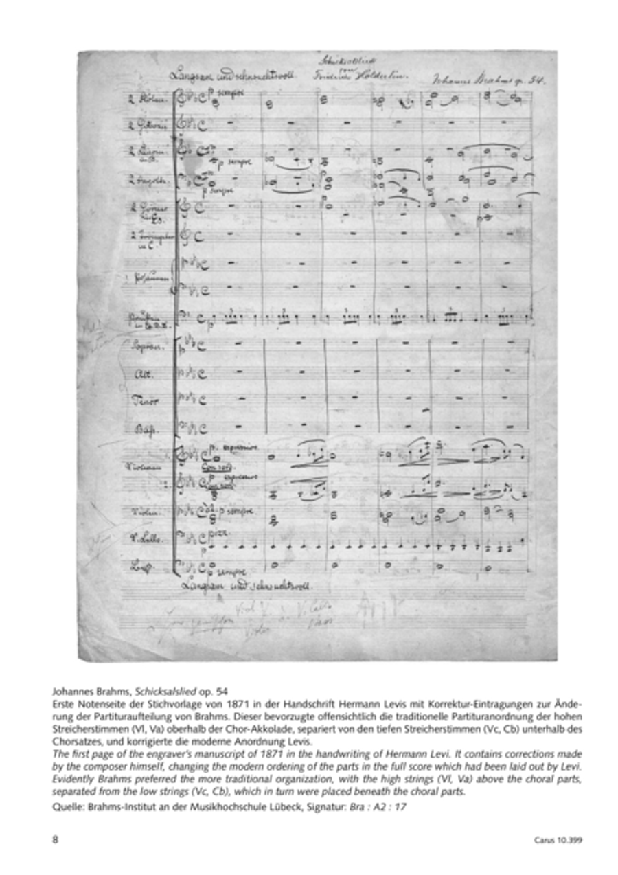 Schicksalslied, Op. 54 4-Part scores gallery preview page 9