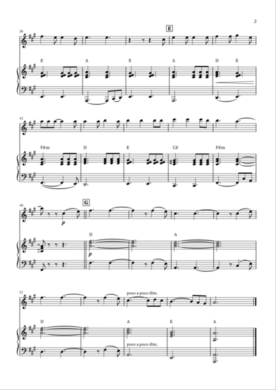 Hallelujah Violin Solo scores gallery preview page 3