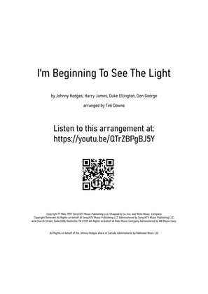 Book cover for I'm Beginning To See The Light