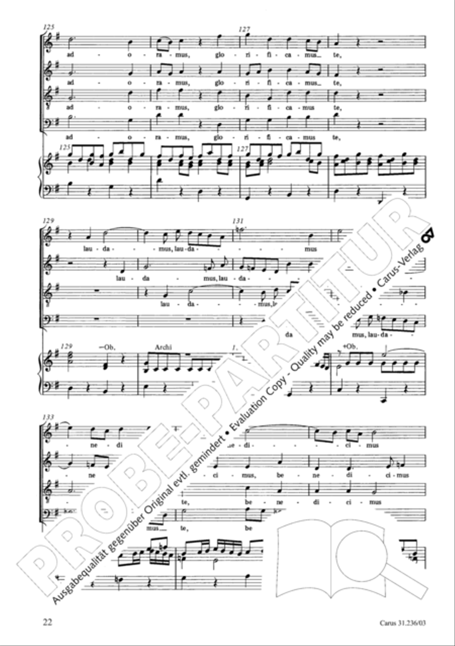 Mass in G Major 4-Part scores gallery preview page 23